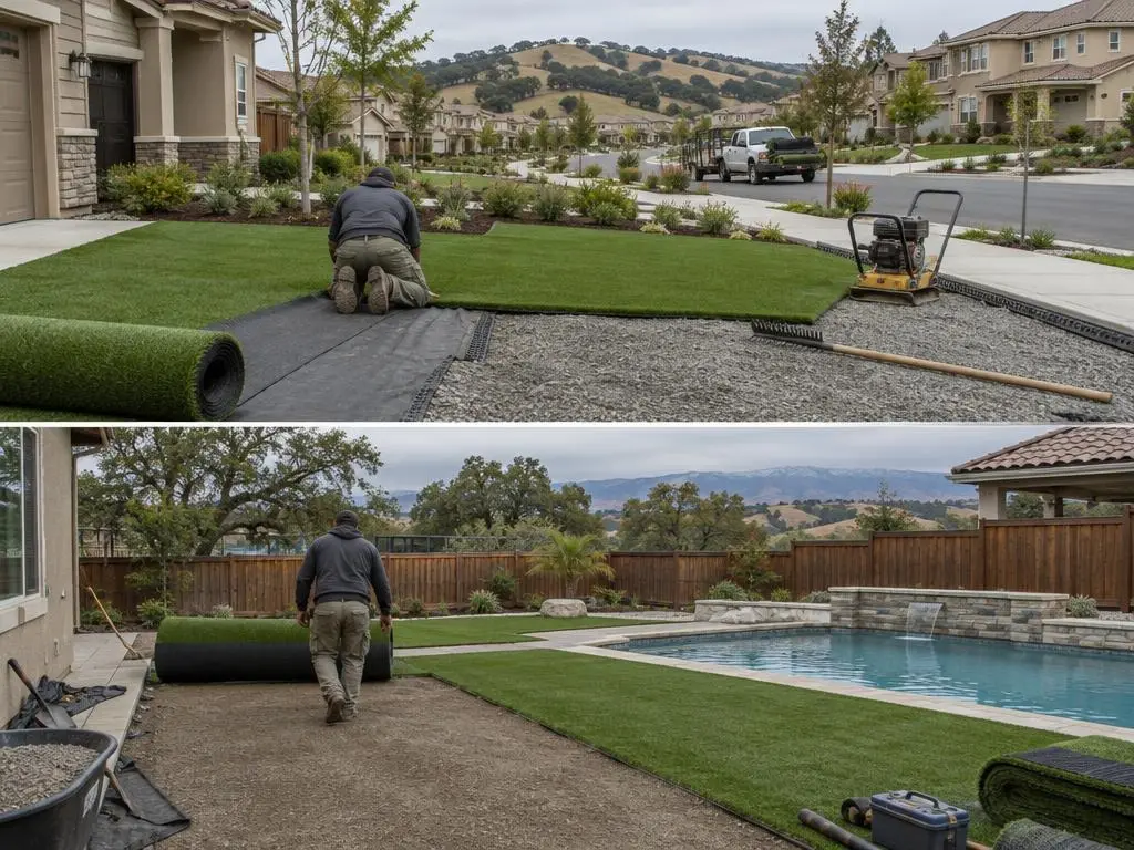 Synthetic Lawn Installation in Roseville, CA